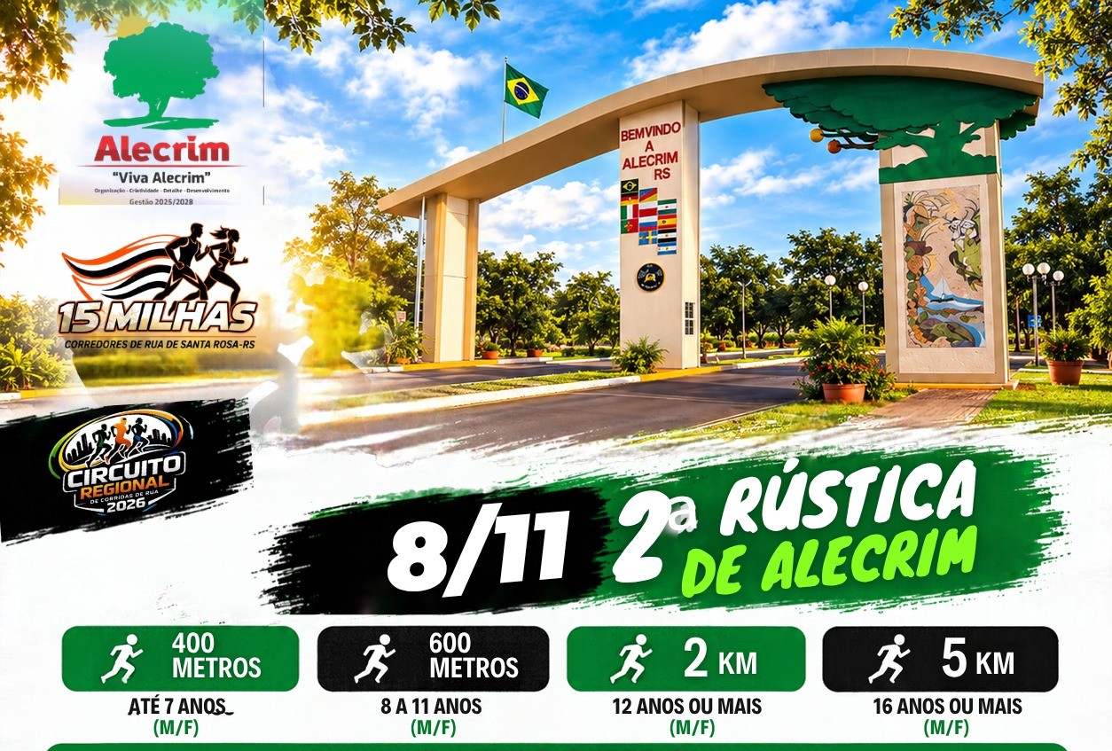 Imagem oficial da 2ª Rústica de Alecrim - 7ª Etapa do Circuito Regional